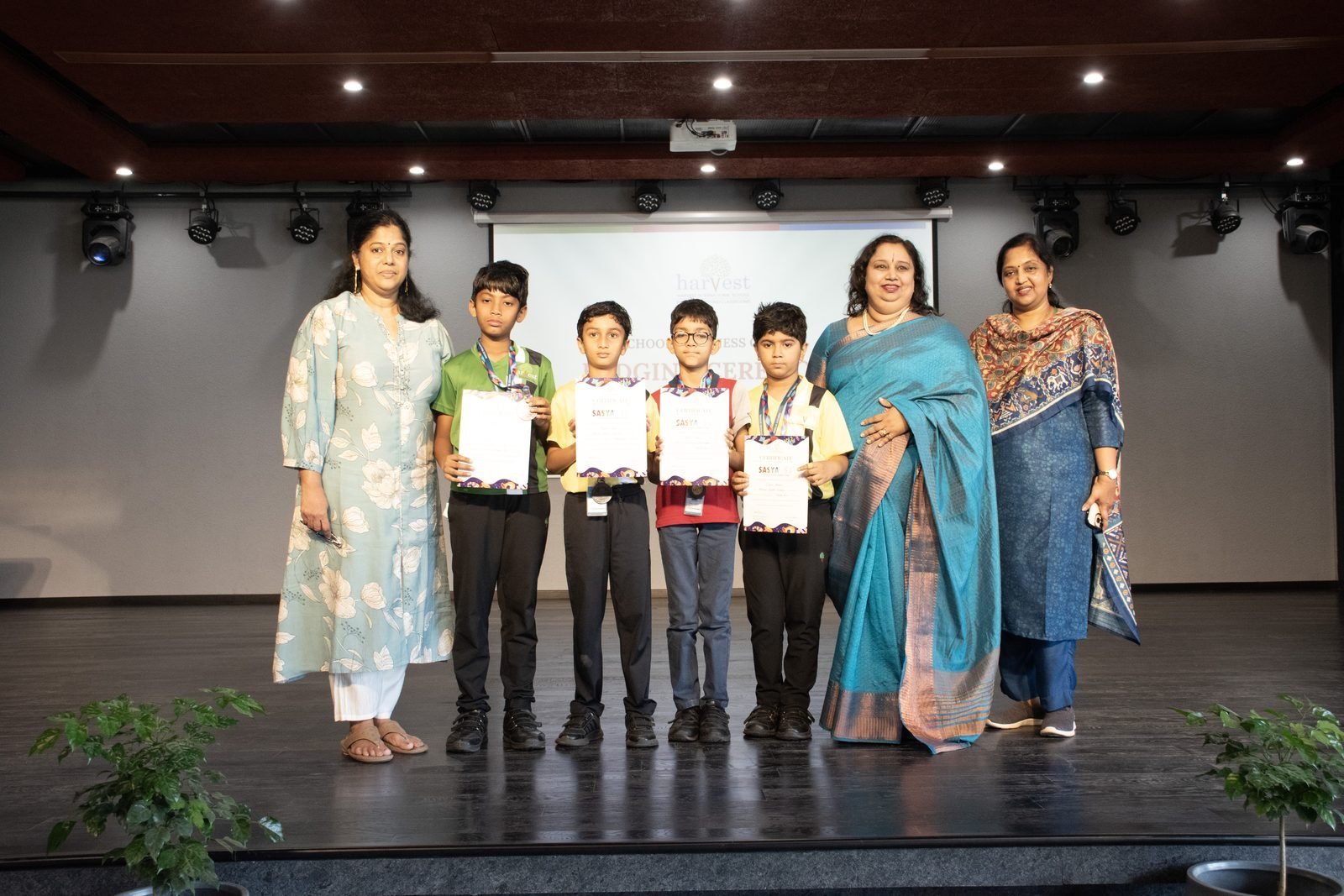 Middle Years students at a school ceremony, Harvest International School IB MYP Bangalore